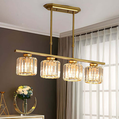 Nordic Multi-Head Designer Long Glass Island Lamp - Modern Chandelier Lighting