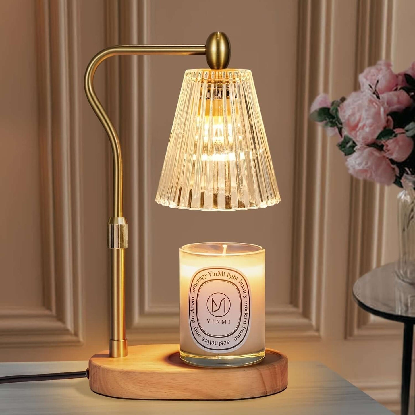 Cozy Dimmable Candle Warmer Lamp with Adjustable Height & Timer