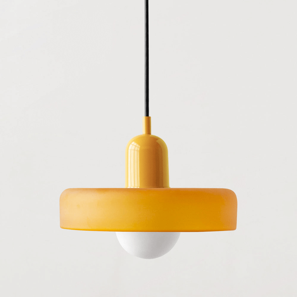Bauhaus Style Stained Glass Pendant Light - 18/22/25/35CM - G9 - White/Orange/Green