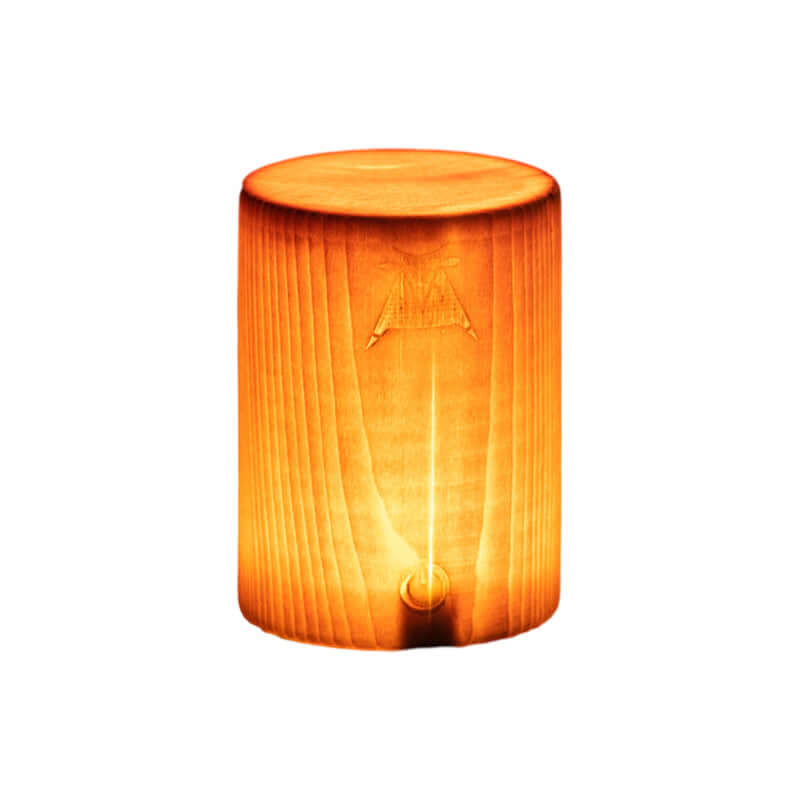 GloedHout Touch Control LED Table Lamp - Rechargeable Battery Powered Lamp for Bedroom, Office - Wooden & Metal Design