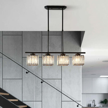 Nordic Multi-Head Designer Long Glass Island Lamp - Modern Chandelier Lighting