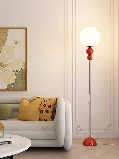 Modern Clavel Floor Lamp: Metal & Glass Design | E26/E27 Base | 5W LED