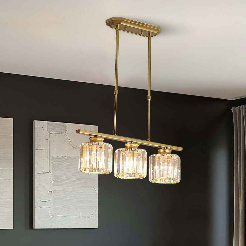 Nordic Multi-Head Designer Long Glass Island Lamp - Modern Chandelier Lighting