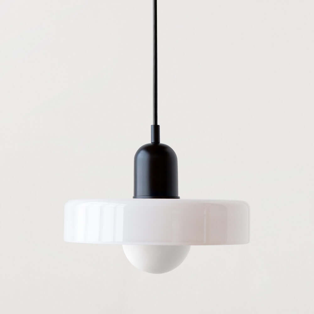 Bauhaus Style Stained Glass Pendant Light - 18/22/25/35CM - G9 - White/Orange/Green