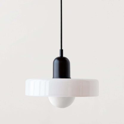 Bauhaus Style Stained Glass Pendant Light - 18/22/25/35CM - G9 - White/Orange/Green