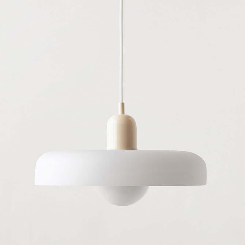 Bauhaus Style Stained Glass Pendant Light - 18/22/25/35CM - G9 - White/Orange/Green