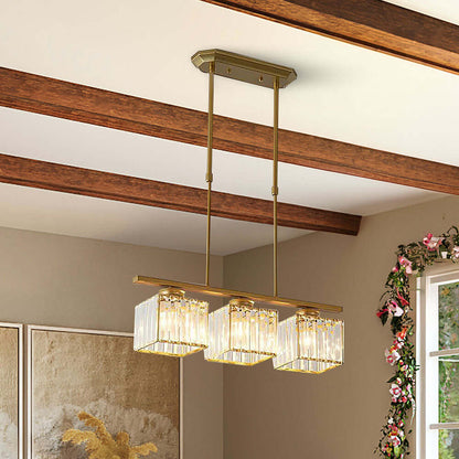 Nordic Multi-Head Designer Long Glass Island Lamp - Modern Chandelier Lighting