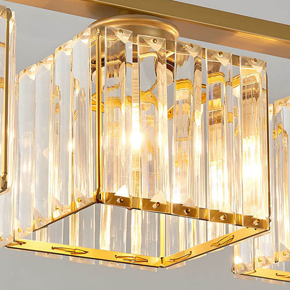 Nordic Multi-Head Designer Long Glass Island Lamp - Modern Chandelier Lighting