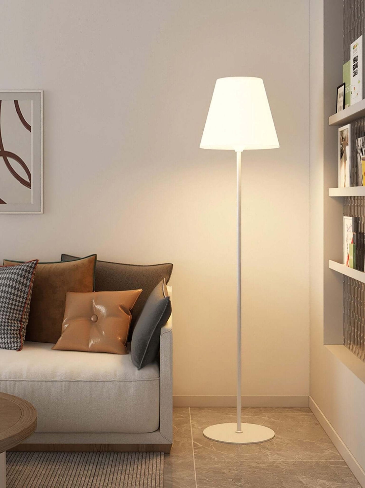 Modern Ward Floor Lamp - Metal & Acrylic - Black & White Options