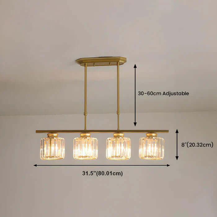 Nordic Multi-Head Designer Long Glass Island Lamp