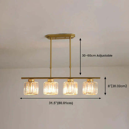 Nordic Multi-Head Designer Long Glass Island Lamp