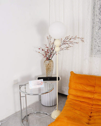 Modern Clavel Floor Lamp: Metal & Glass Design | E26/E27 Base | 5W LED