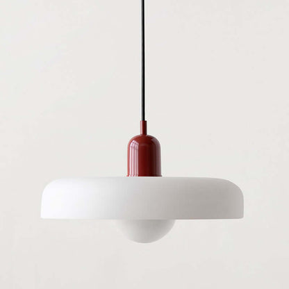 Bauhaus Style Stained Glass Pendant Light - 18/22/25/35CM - G9 - White/Orange/Green