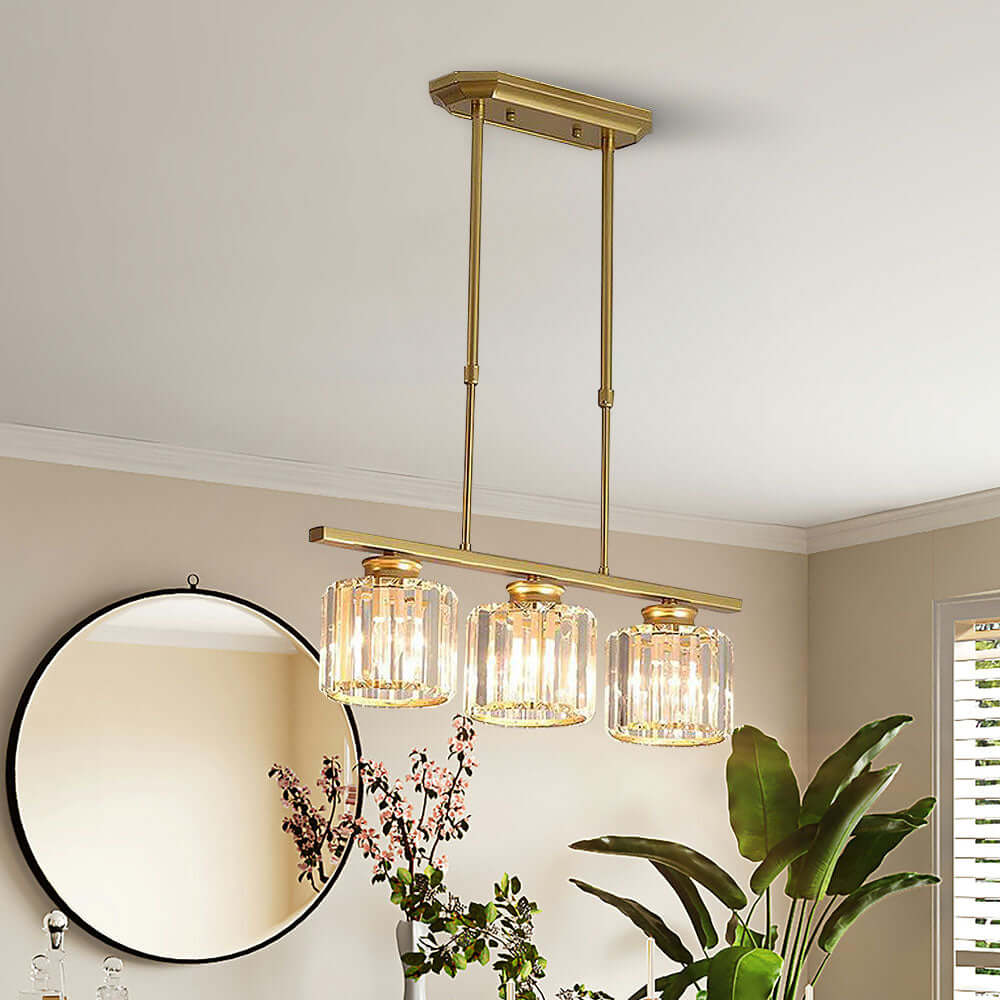 Nordic Multi-Head Designer Long Glass Island Lamp - Modern Chandelier Lighting