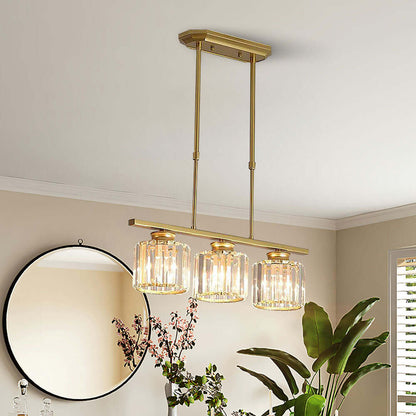 Nordic Multi-Head Designer Long Glass Island Lamp - Modern Chandelier Lighting